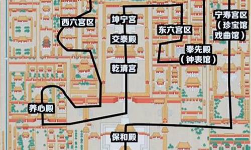 故宫参观路线图怎样画简单6年级_故宫参观